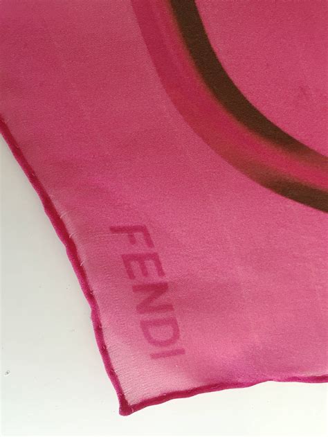 fendi silk scarf pink